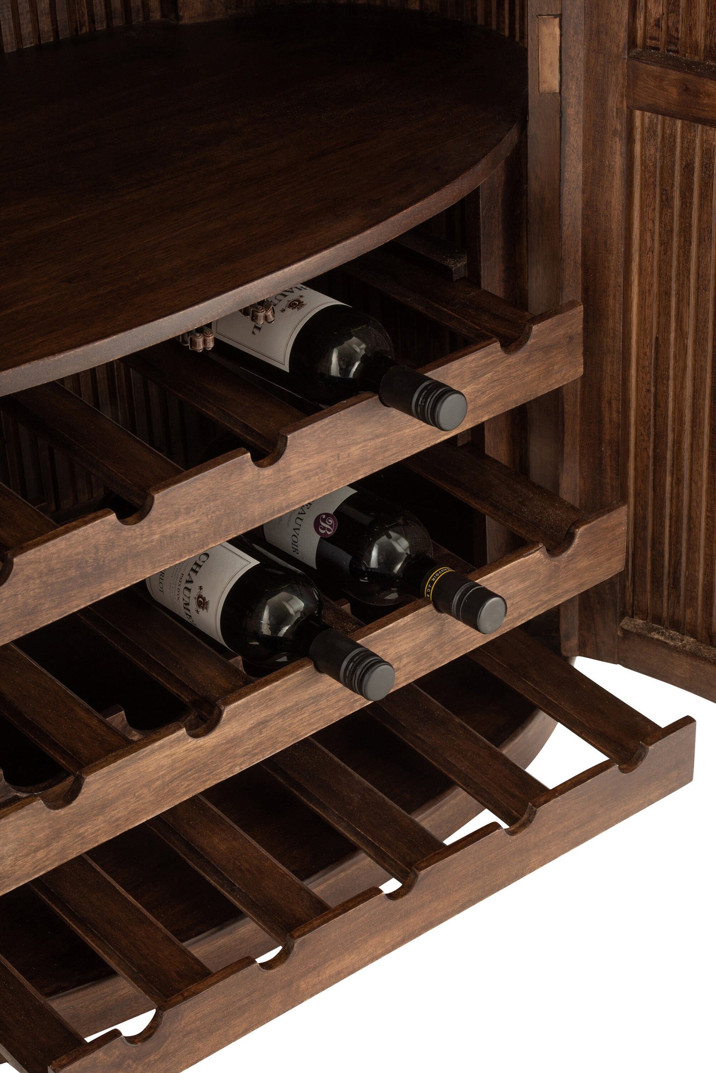 Barkast Reyi | Donkerbruine Houten Kast met Stijlvol Ontwerp | Ruimtebesparend voor Organisatie 3