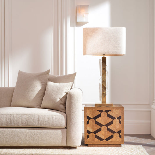 Bijzettafel met Ingelegd Fineerpatroon | Elegant Houten Ontwerp voor Stijlvolle Interieurs 2