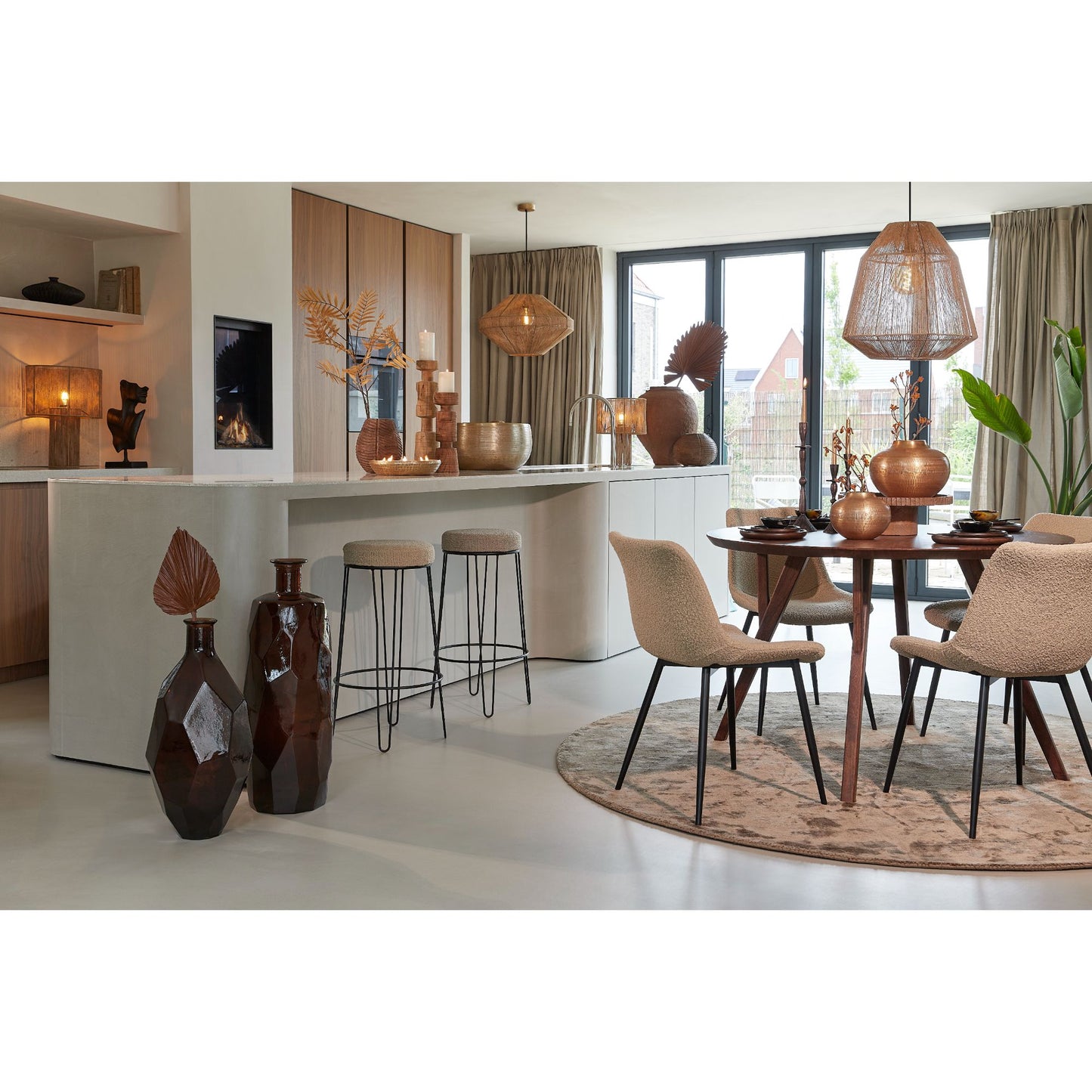 Jute Hanglamp Ø60cm met Stijlvol Ontwerp | Ideale Woonkamer Lamp voor Gezellige Verlichting 2