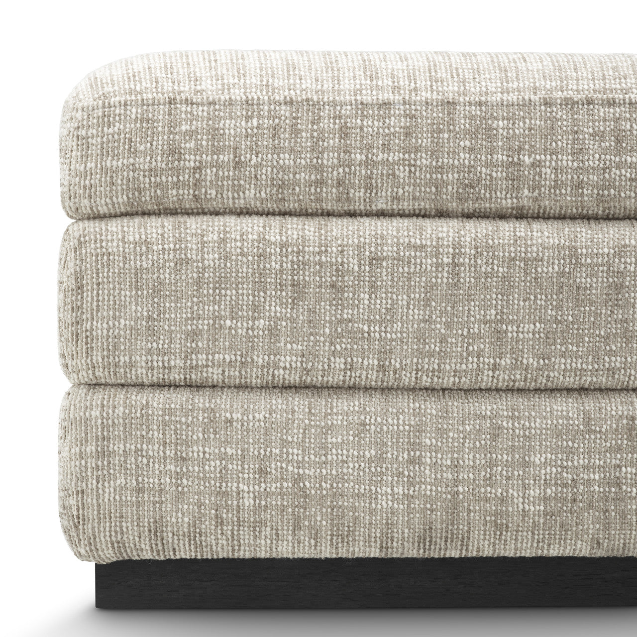 Valmont | Bankje met Opbergruimte en Ebbenhouten Basis | Stijlvol Beige Ontwerp voor Comfort en Functionaliteit 8