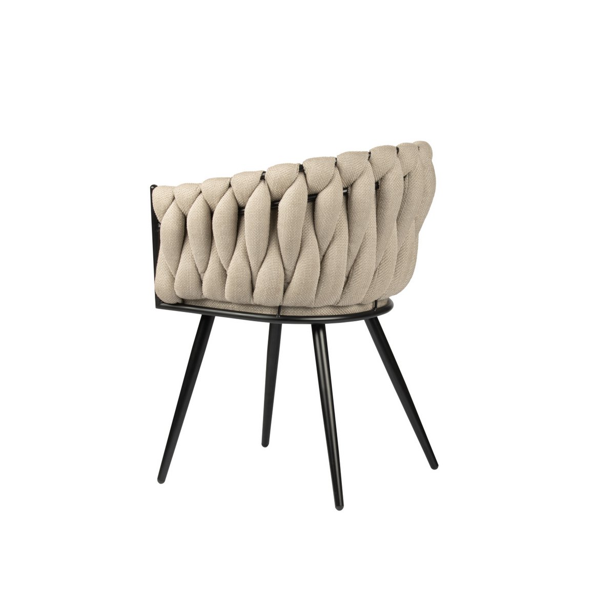 Wave Stoel | Beige Eettafelstoel met Ergonomisch Ontwerp | Set van 2 voor Comfort en Stijl 5