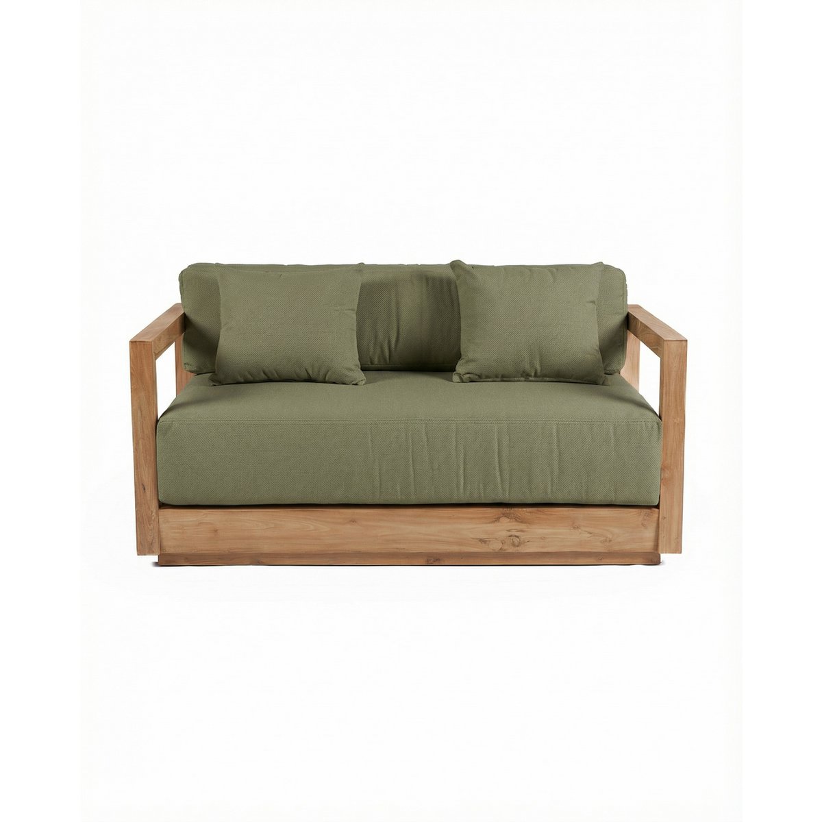 De Umalas tweezitsbank - buiten - groene algen