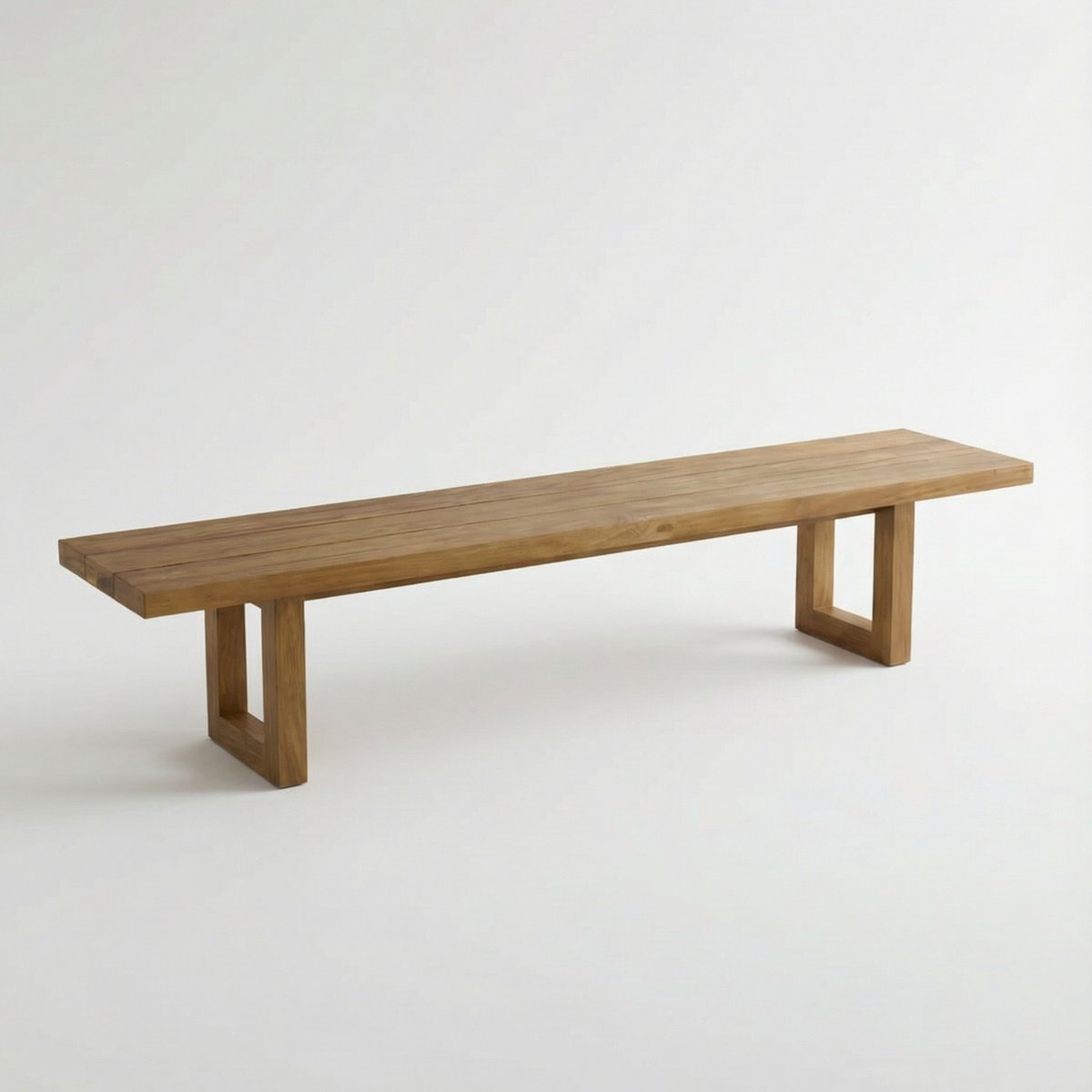 Bench met vierkante voet - natuurlijk - 220