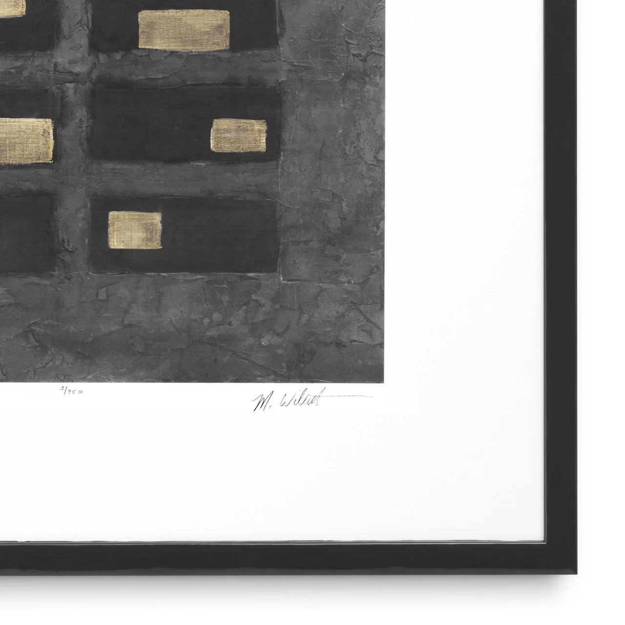 Moderne Kunst | Set van 2 Zwarte Vierkantjes met Textuur | Elegante Wanddecoratie voor Subtiele Verfijning