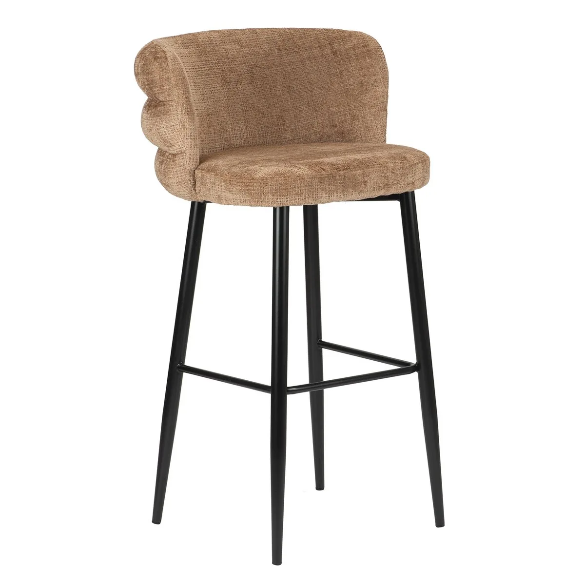 Cloud Collectie | Barstoel met Pluche Comfort en Hoogwaardig Ontwerp | Stijlvolle Barkruk voor Jouw Interieur