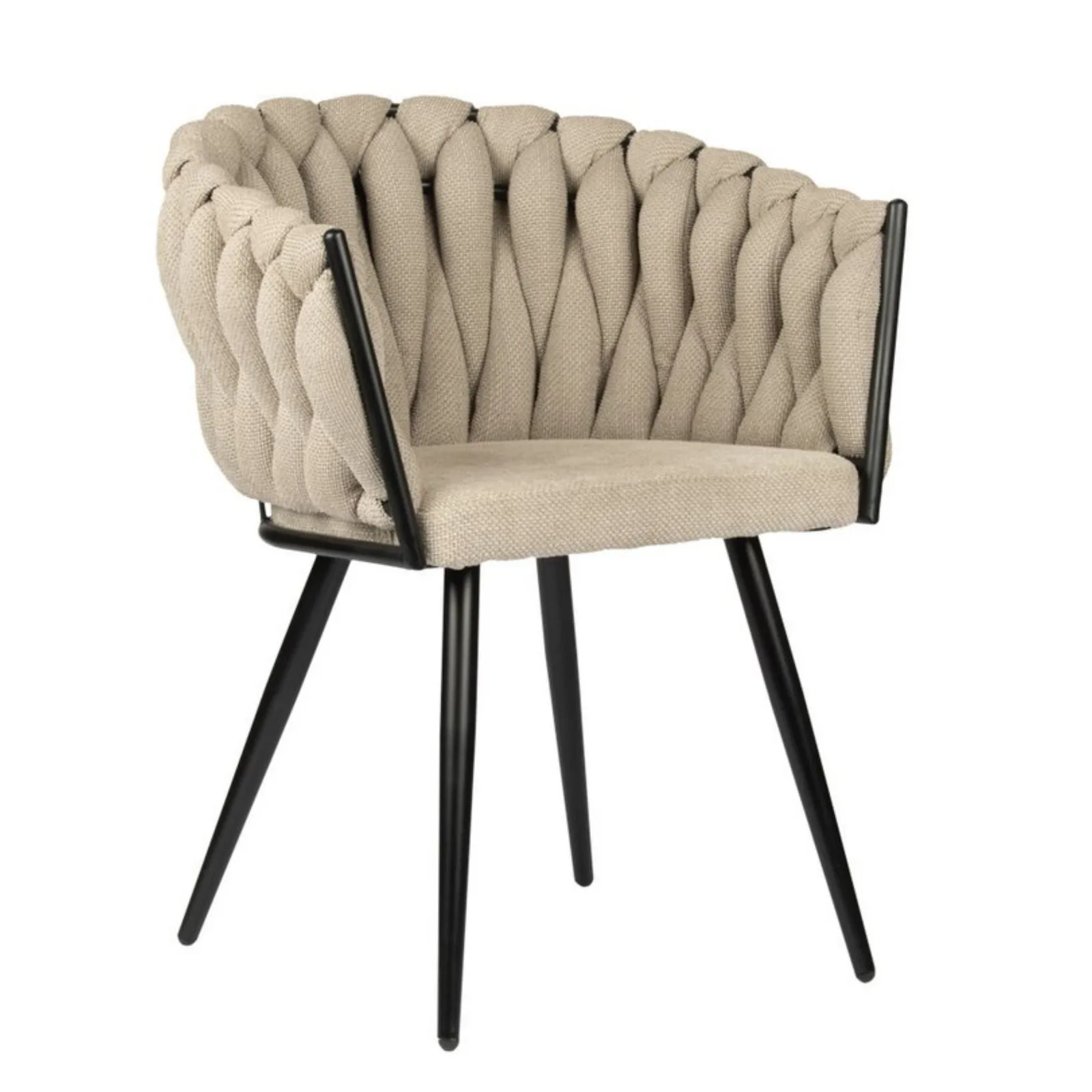 Wave Stoel | Beige Eettafelstoel met Ergonomisch Ontwerp | Set van 2 voor Comfort en Stijl