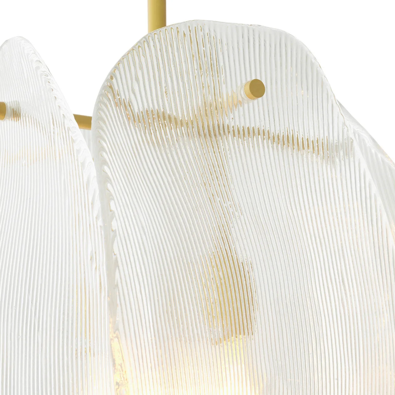 Hibis | Kroonluchter met Sculpturaal Ontwerp en Glazen Kappen | Elegant Verlichtingsstuk voor Stijlvolle Interieurs