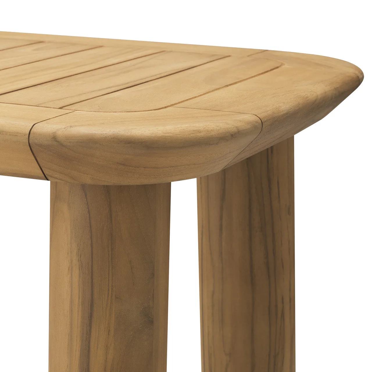 Weston | Buiten Wandtafel van Teak met Elegante Nerf | Stijlvolle Console voor Buitenruimtes