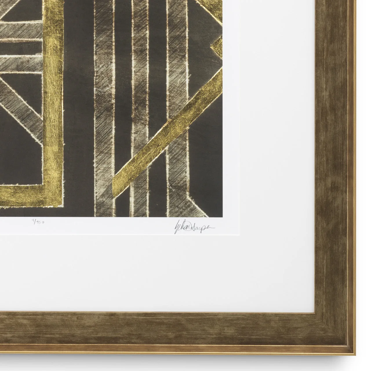 Muurdecoratie Woonkamer | Print Trellispatroon Set van 2 met Houten Lijsten | Subtiele Eleganties voor Jouw Interieur