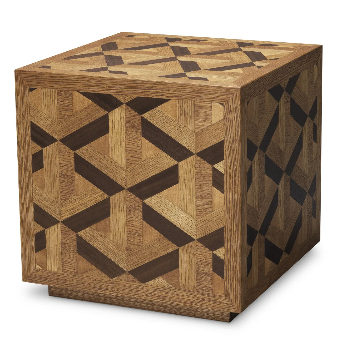 Bijzettafel met Ingelegd Fineerpatroon | Elegant Houten Ontwerp voor Stijlvolle Interieurs 1
