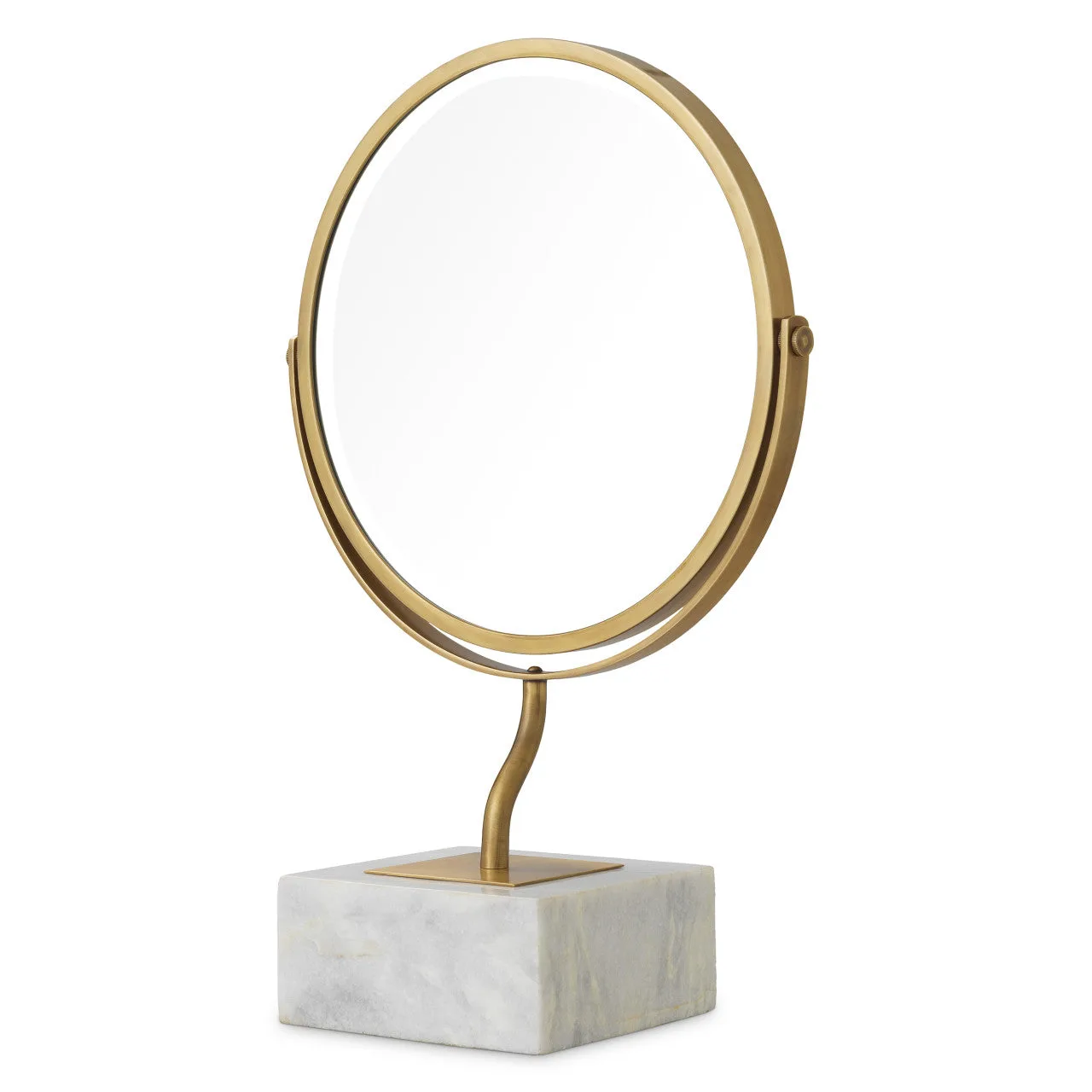 Giovanni | Tafelspiegel met Dubbelzijdige Reflectie en Vintage Afwerking | Elegante Decoratie voor Elke Ruimte