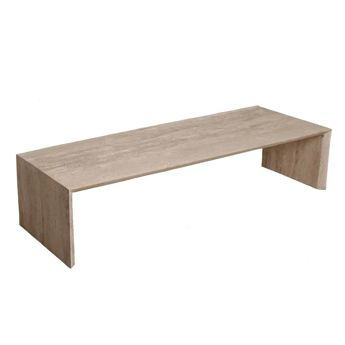 Travertin Salontafel | Strak Design 160x50x35 cm met Duurzaam Materiaal | Modern Interieur voor Tijdloze Elegantie