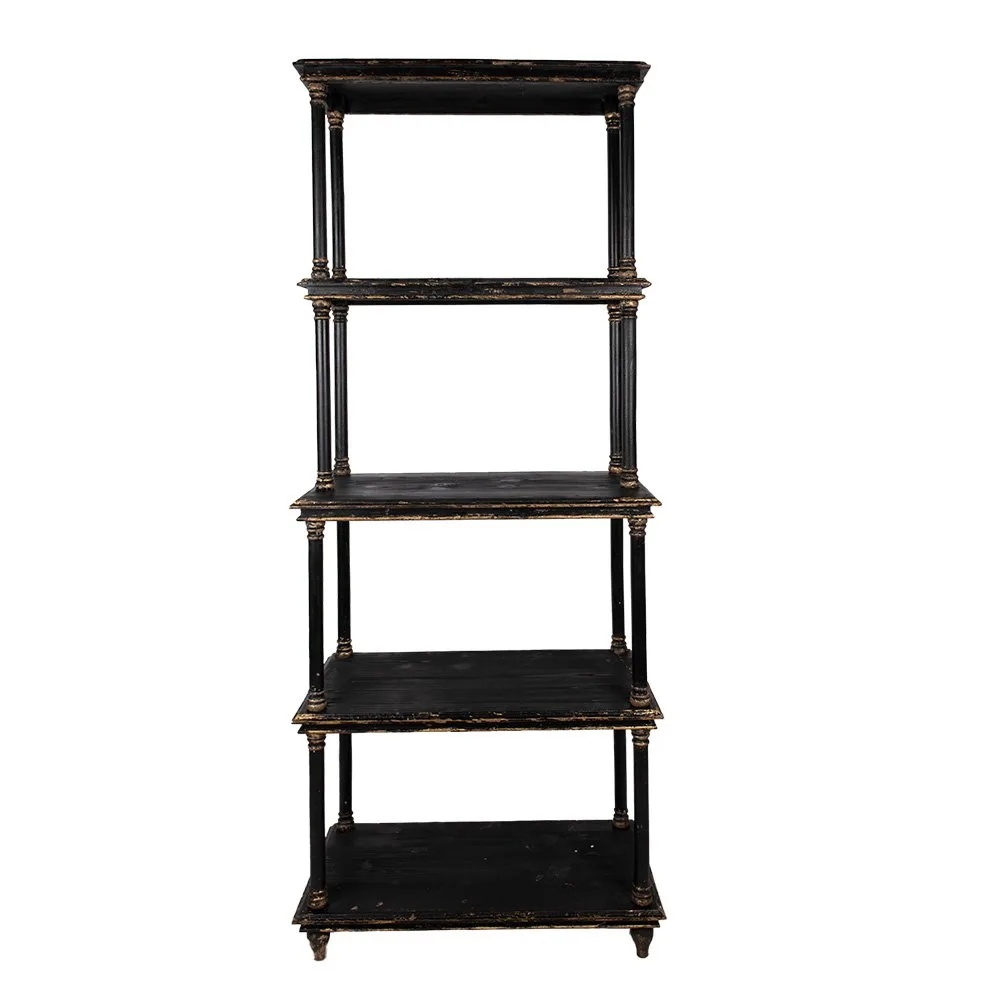 Boekenkast Zwart, Hout 80x40x210 cm