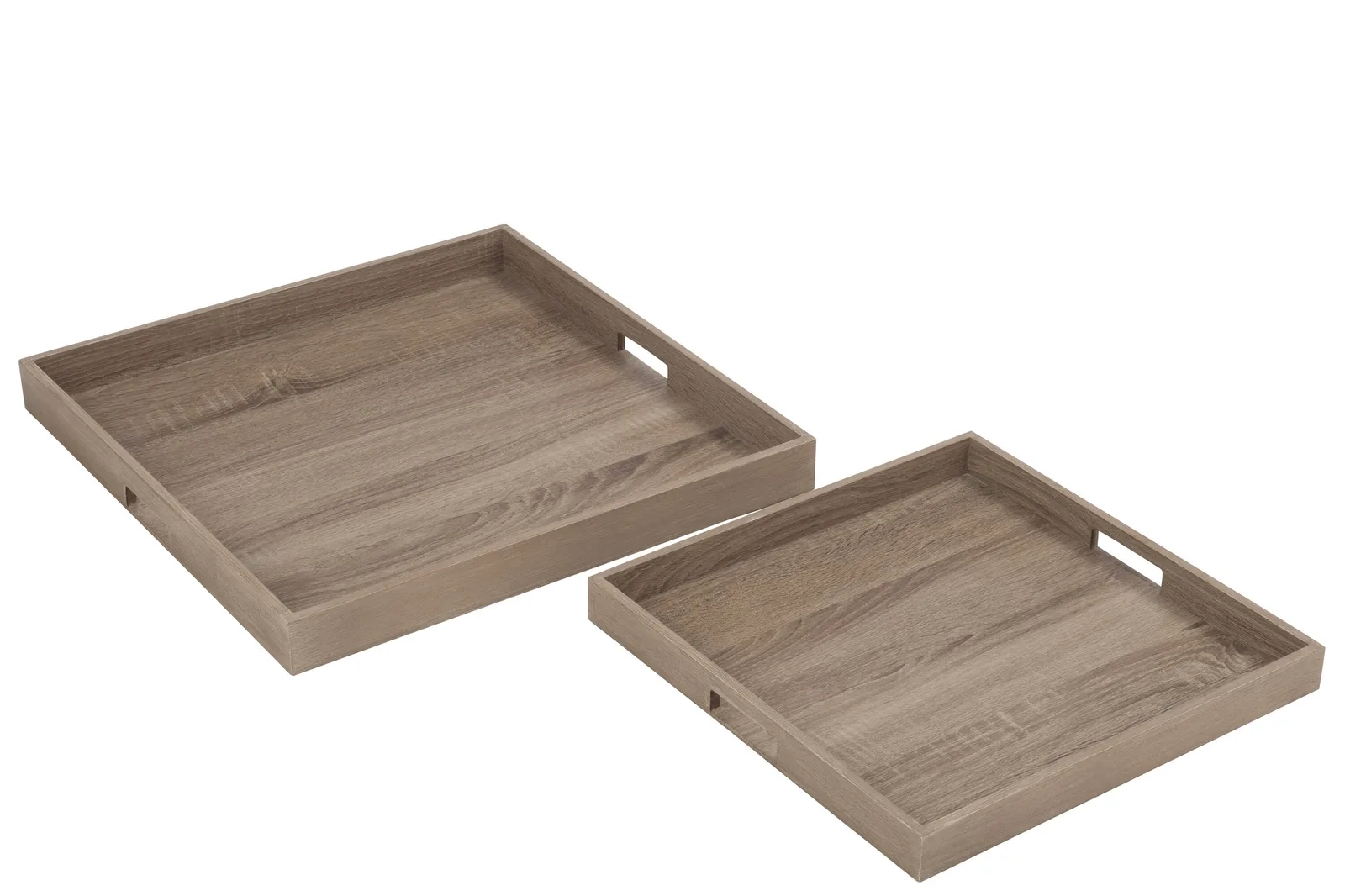 Stijlvolle Houten Dienbladen Set van 2 met Natuurlijke Afwerking | Perfect voor Decoratie en Serveren