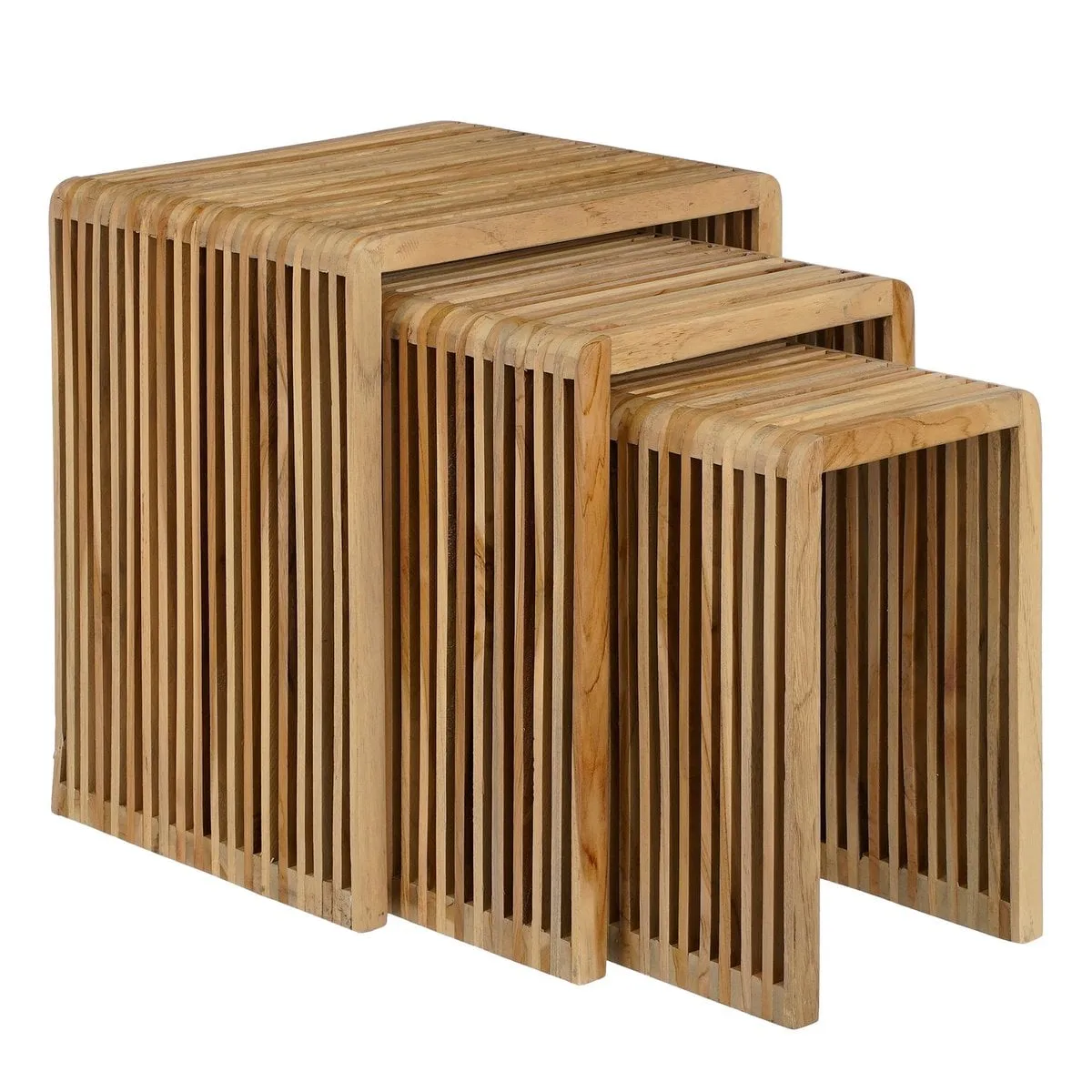 Bijzettafel set Yonker Bruin