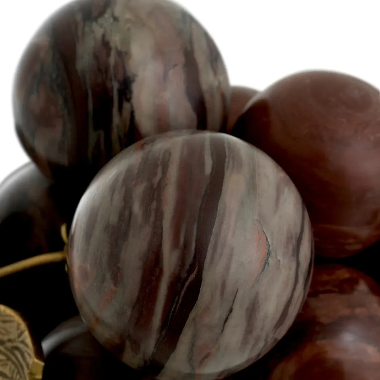 Vintage Marmeren Druiven Object met Luxe Afwerking | Decoratief Element voor Elegant Interieur