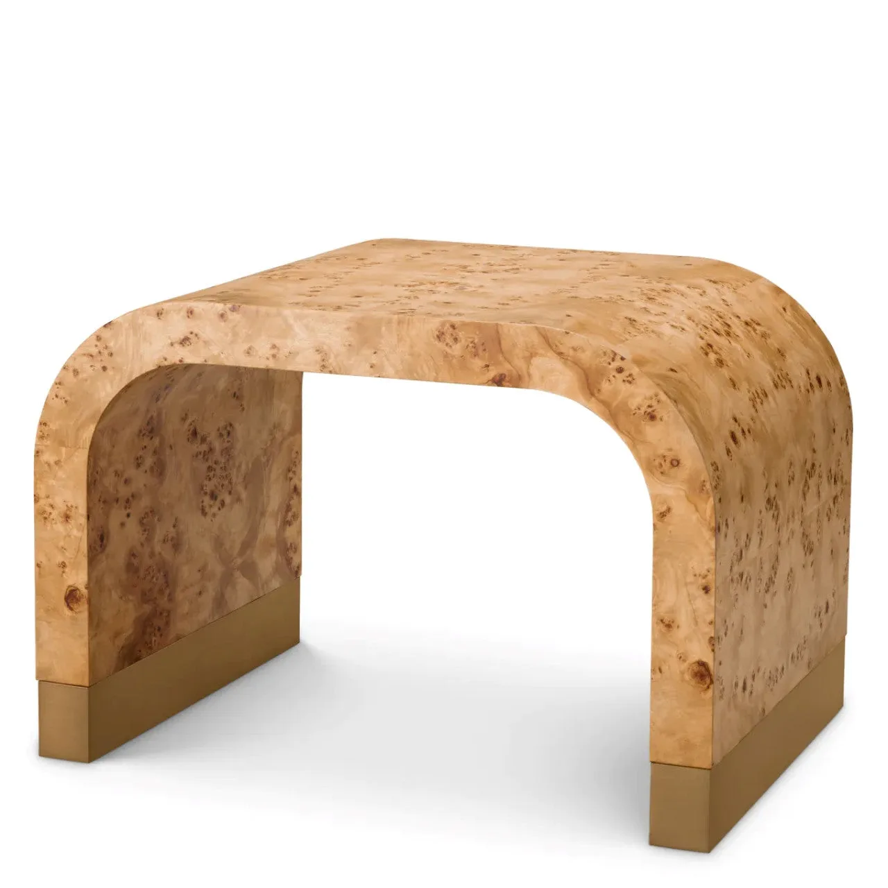 Quinton | Bijzettafel van Lichtbruin Mappa-Wortelfineer met Elegante Afwerking | Perfect voor Elk Interieur