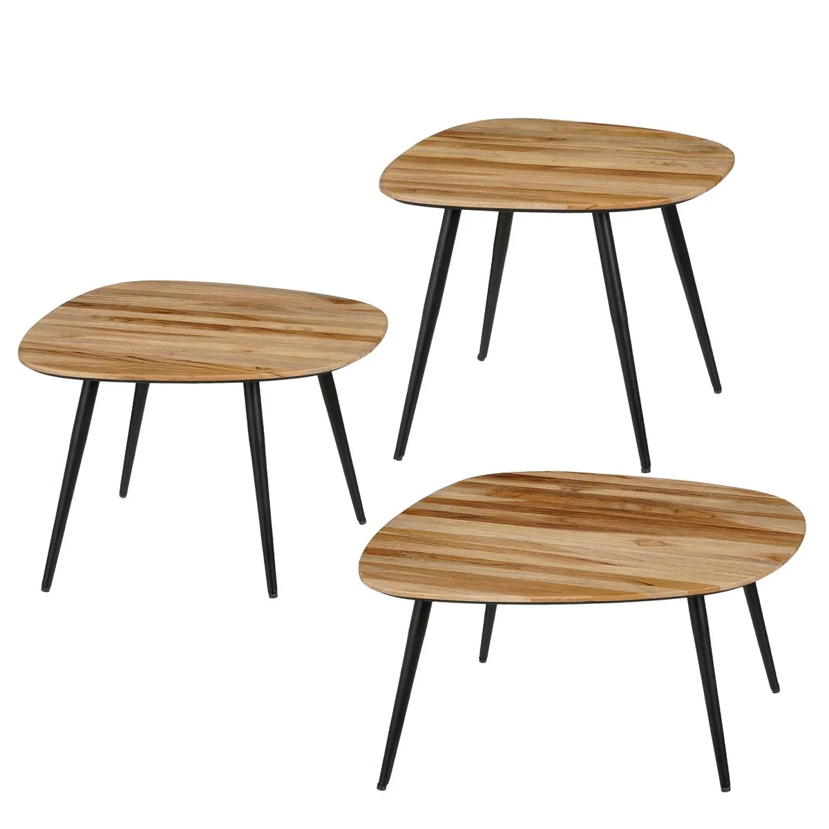 Bijzettafel set Jailey Bruin
