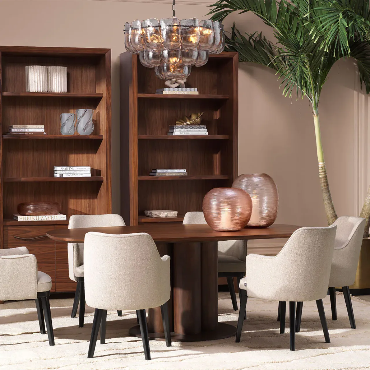 Eichholtz | Vaas Alessio S van Mondgeblazen Glas met Elegante Afwerking | Perfect voor Interieurdecoratie