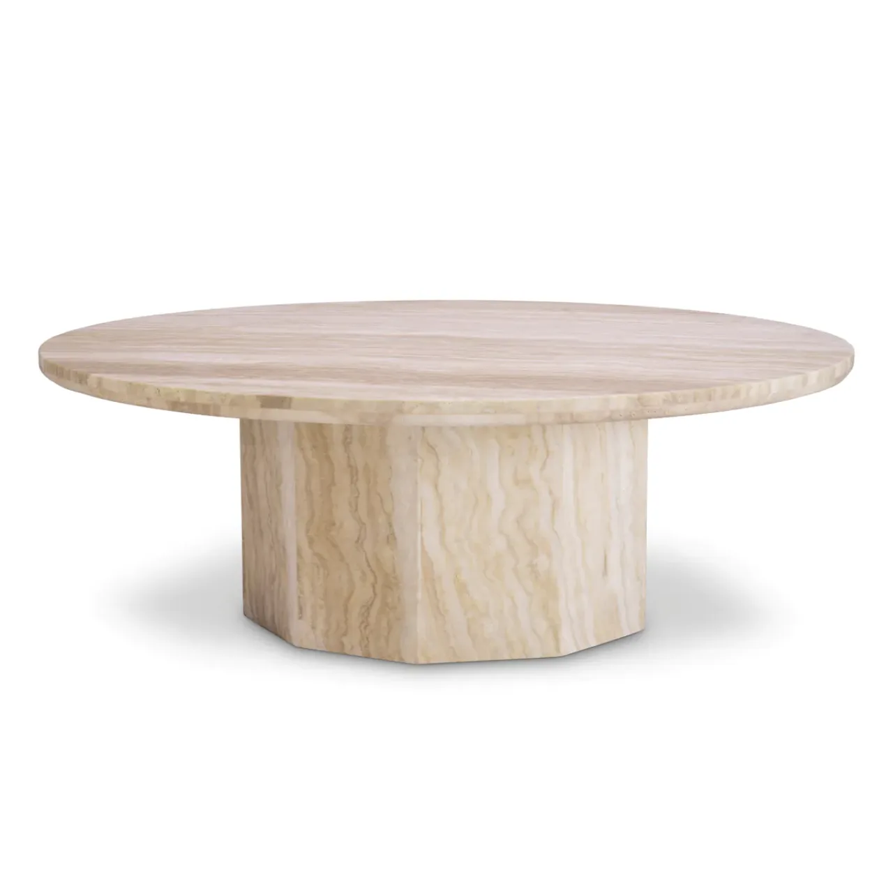 Florence | Salontafel van Travertijn met Tijdloos Ontwerp | Elegante Tafel voor Luxe Interieur