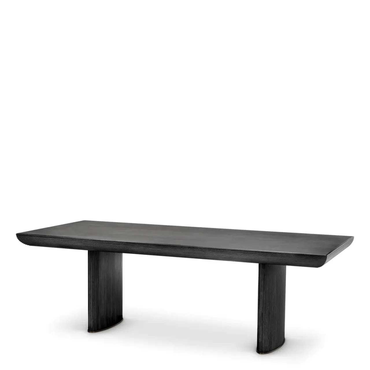 Eettafel Winston | Ronde Eettafel van Luxe Antracietgrijs Eikenfineer | Stijlvolle Tafel voor Elegante Eetruimtes
