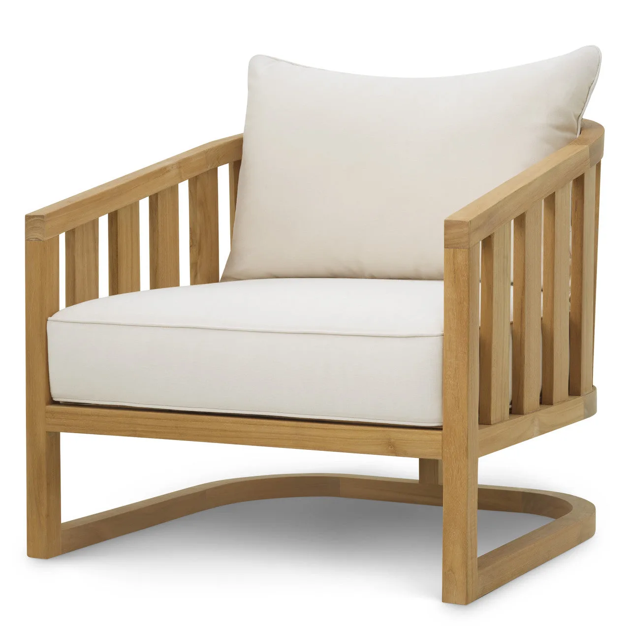 Aruba | Buitenfauteuil van Teak met Weerbestendige Kussens | Elegant Ontwerp voor Comfortabel Buitenleven