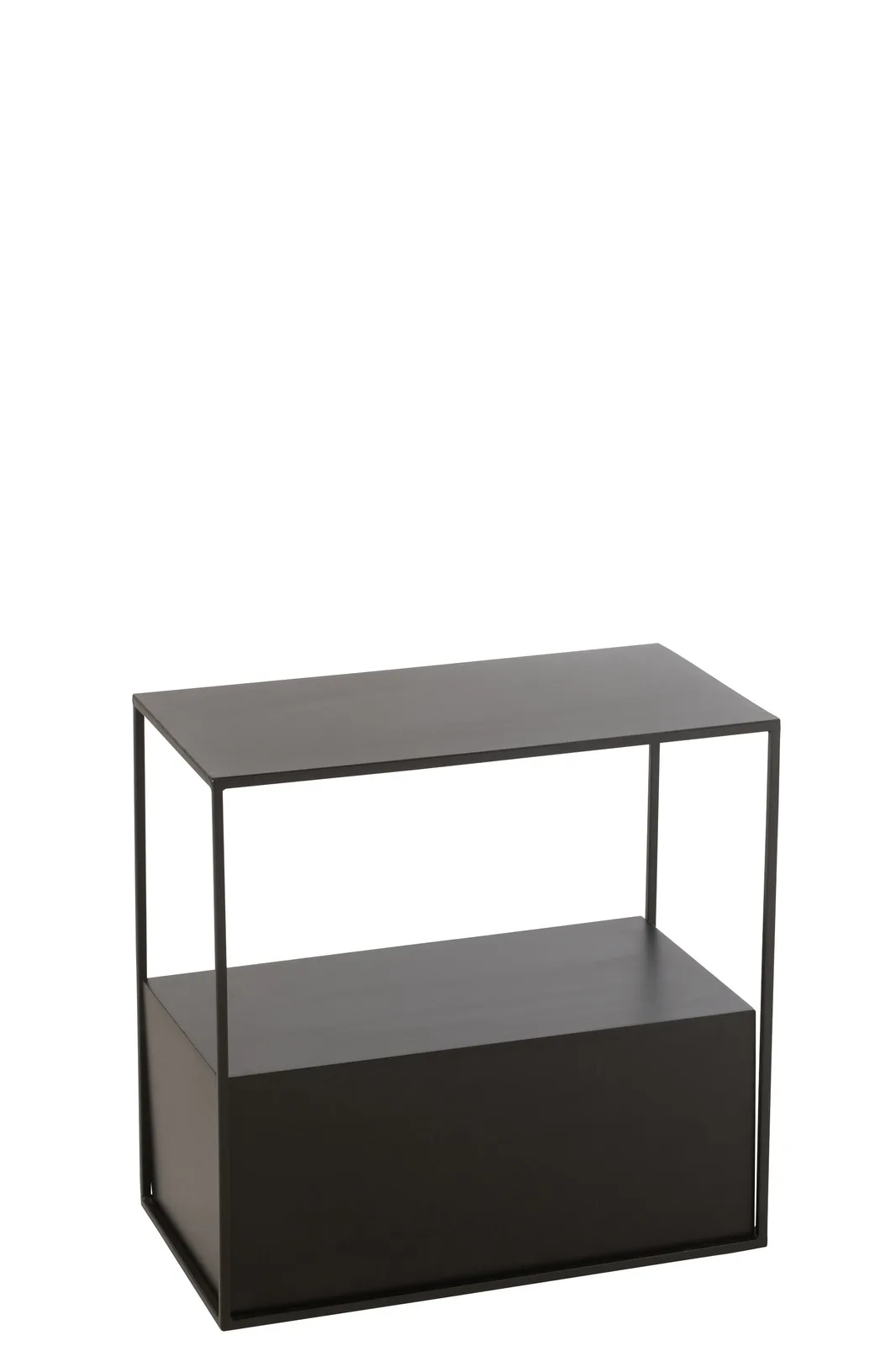 Rechthoekige bijzettafel in zwart metaal van J-Line