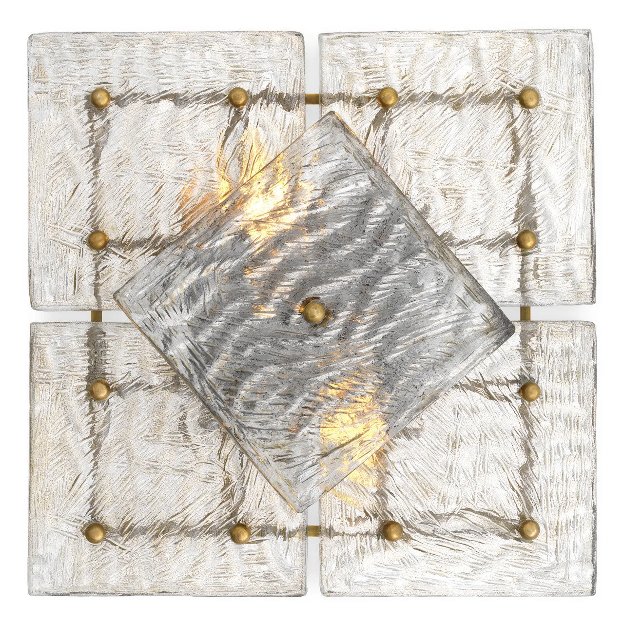 Hestia | Wandlamp met Mondgeblazen Glas en Vintage Messing Afwerking | Elegante Verlichting voor Modern Interieur