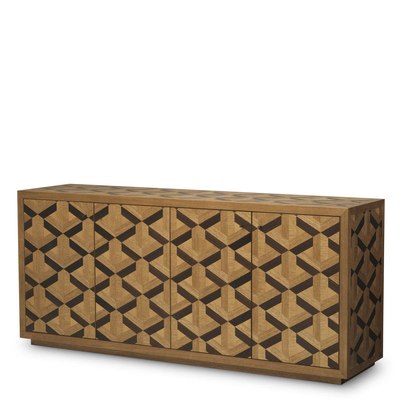Rubicon | Houten Dressoir Kast met Uniek Ingelegd Patroon | Elegant Meubel voor Stijlvolle Interieurs