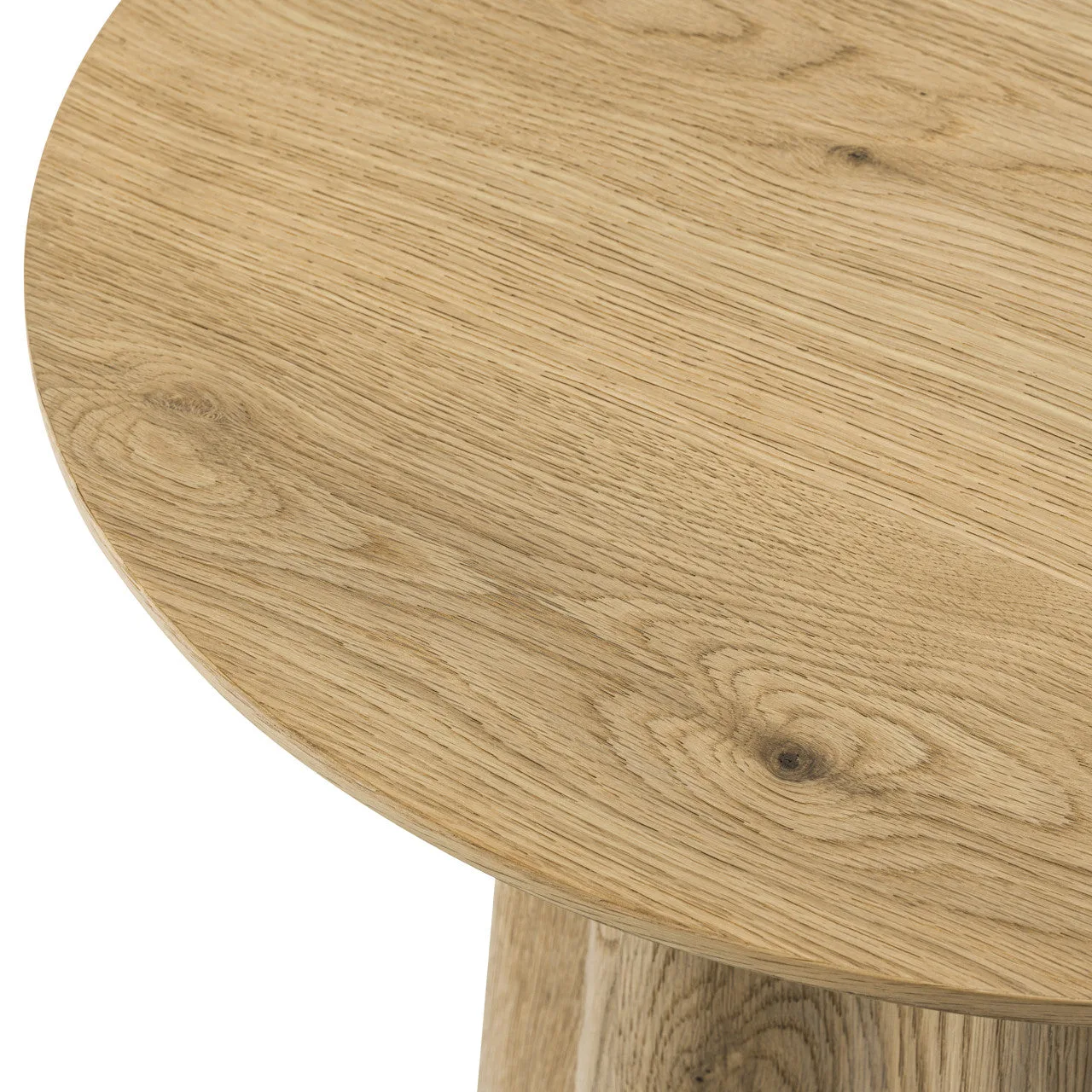 Papyrus | Bijzettafel van Eikenfineer met Sculpturale Elegantie | Compact Ontwerp voor Intieme Ruimtes