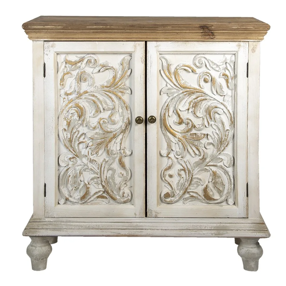 Dressoir in wit en bruin