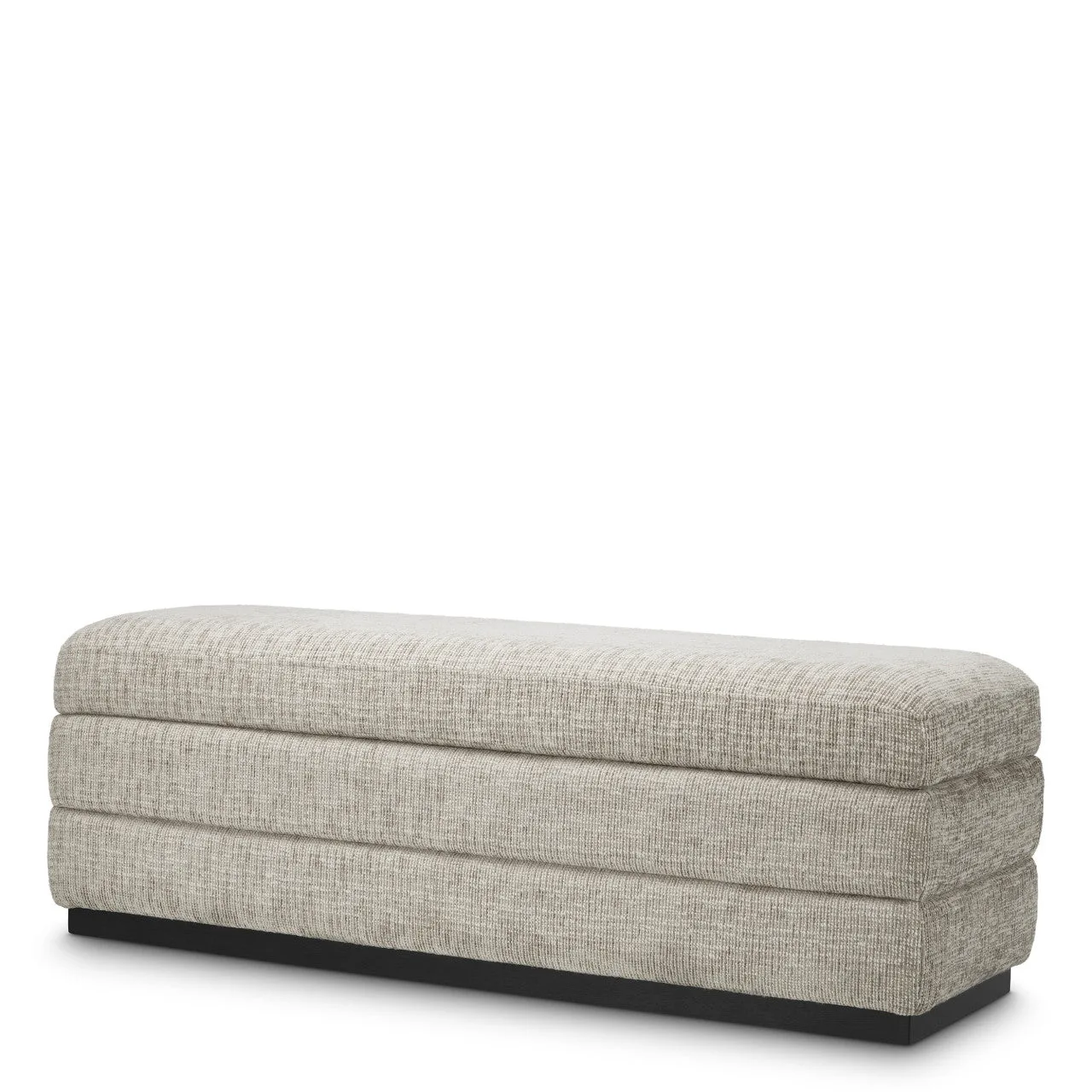 Valmont | Bankje met Opbergruimte en Ebbenhouten Basis | Stijlvol Beige Ontwerp voor Comfort en Functionaliteit