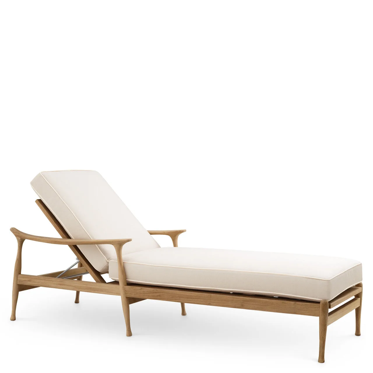 Manzo | Outdoor Ligbed van Teak met Zachte Kussens | Duurzaam en Elegant voor Ontspanning 1