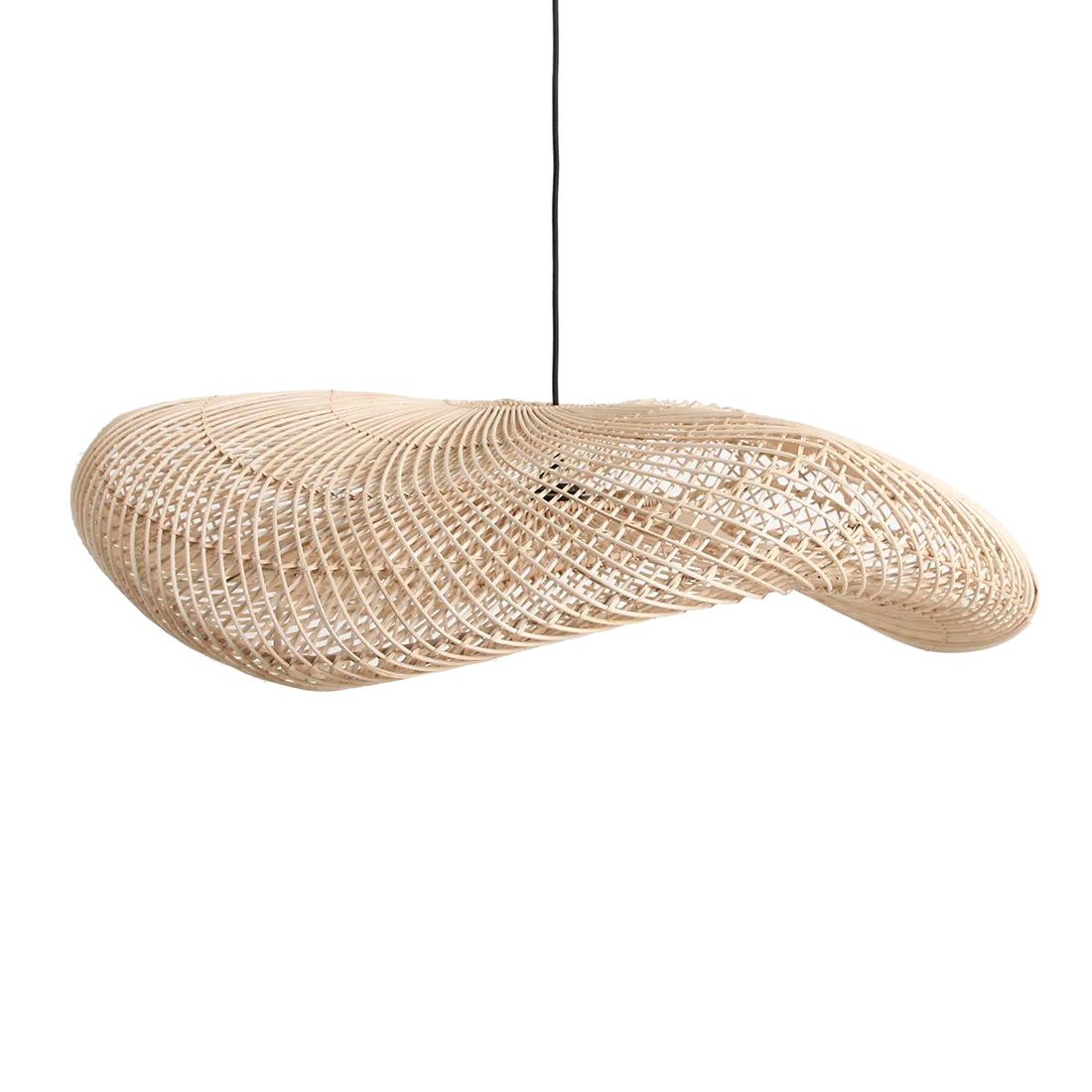 XXL Hanglamp met Geweven Kap voor Speelse Licht- en Schaduweffecten in Moderne Stijl