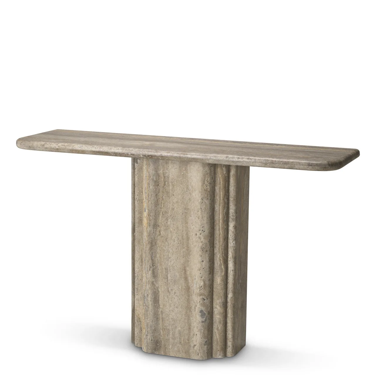 Norrington | Wandtafel met Zilveren Travertijnoppervlak | Elegant Ontwerp voor Luxe Interieurs