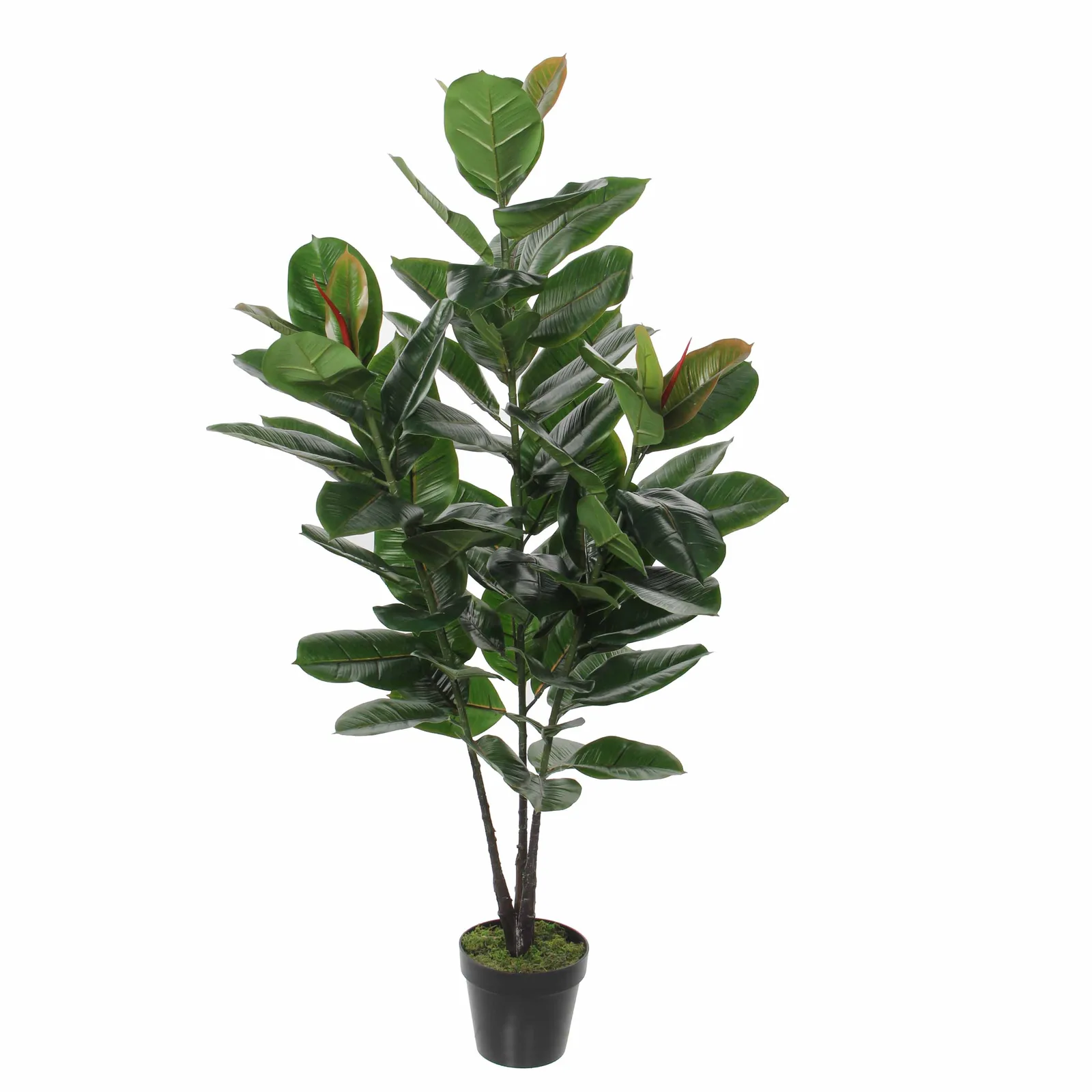 Kunstplant Groot Rubberplant met Donkergroene Bladeren | Onderhoudsvrij voor Natuurlijke Thuisdecoratie