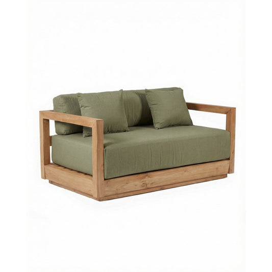 De Umalas tweezitsbank - buiten - groene algen