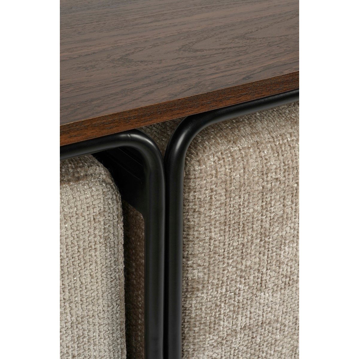 Salontafel met poefs  Lichtgrijs