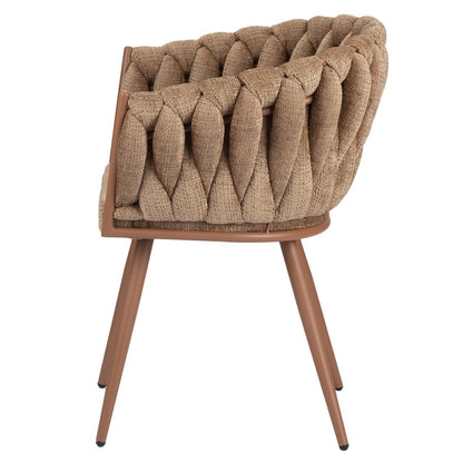 Golfstoel karamel (set van 2)