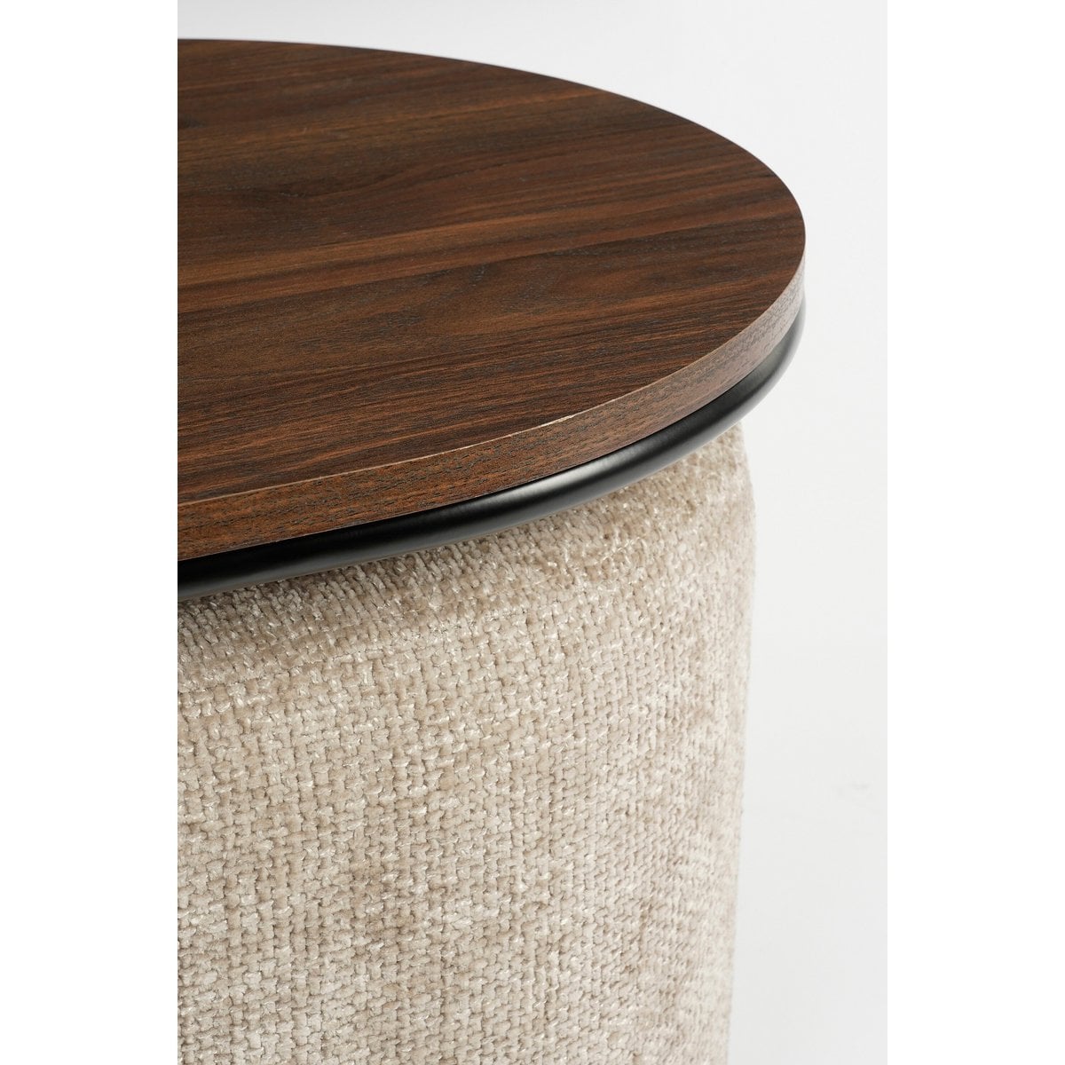 Salontafel met poefs  Lichtgrijs