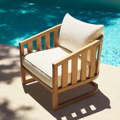 Aruba | Buitenfauteuil van Teak met Weerbestendige Kussens | Elegant Ontwerp voor Comfortabel Buitenleven 2