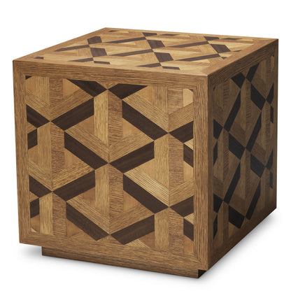 Bijzettafel met Ingelegd Fineerpatroon | Elegant Houten Ontwerp voor Stijlvolle Interieurs 1