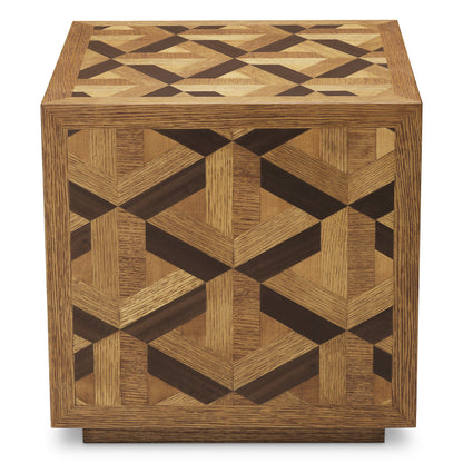 Bijzettafel met Ingelegd Fineerpatroon | Elegant Houten Ontwerp voor Stijlvolle Interieurs 4