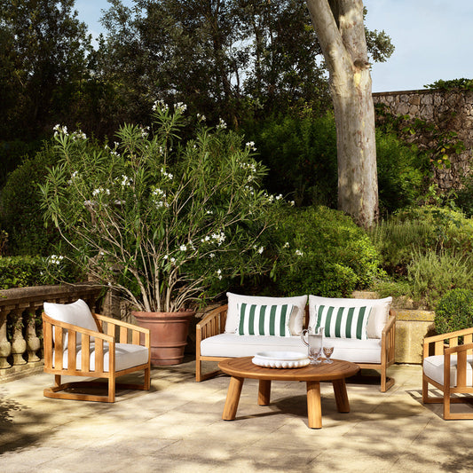 Buitenbank | Teak Outdoor Sofa met Luxe Sunbrella Kussens | Elegante en Duurzame Bank voor Comfort in de Tuin 2