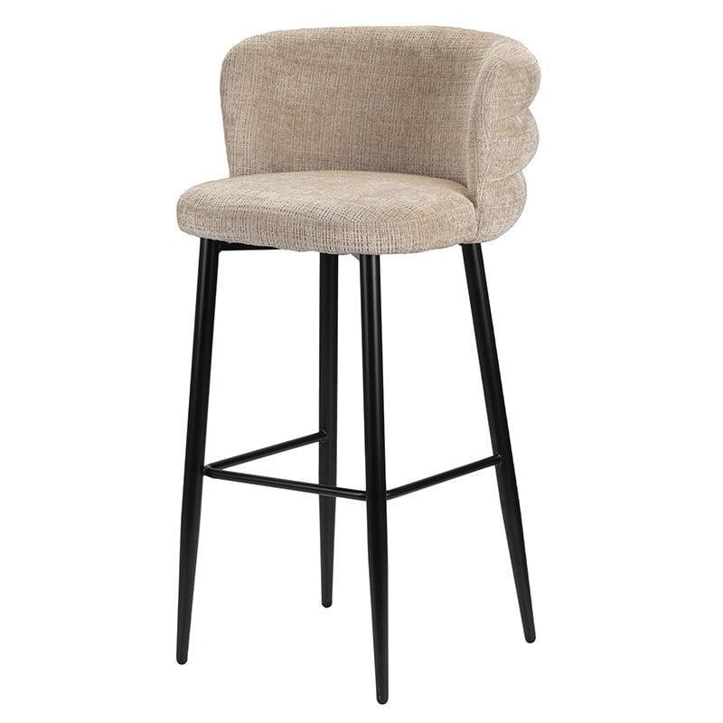 Cloud | Barstoel met Zachte Demping in Crème Kleur | Comfortabele Barkruk voor Elegant Interieur 1