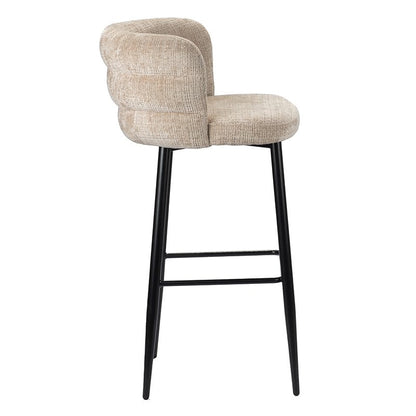 Cloud | Barstoel met Zachte Demping in Crème Kleur | Comfortabele Barkruk voor Elegant Interieur 2