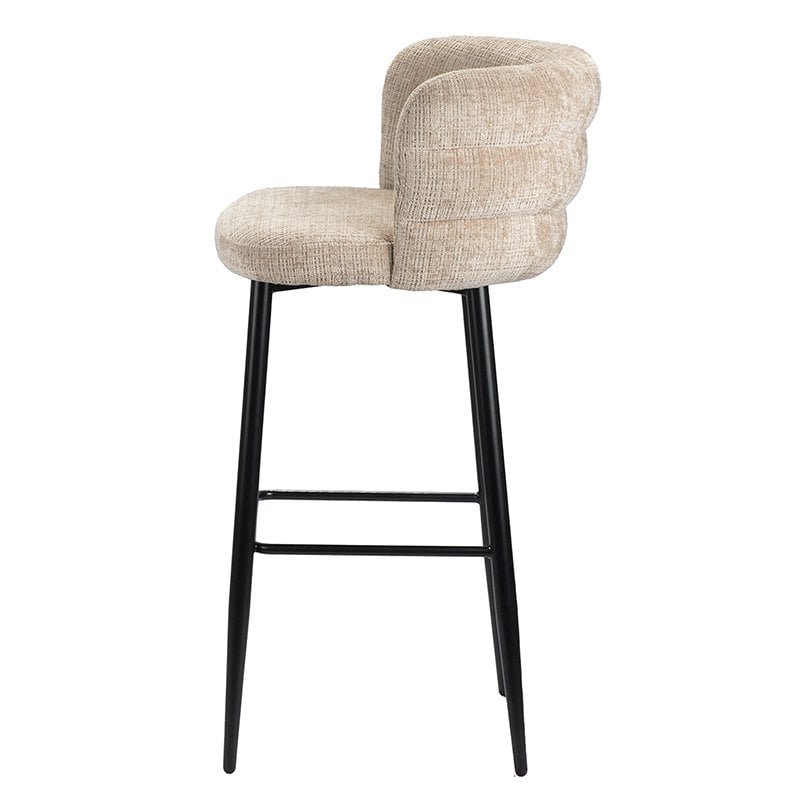 Cloud | Barstoel met Zachte Demping in Crème Kleur | Comfortabele Barkruk voor Elegant Interieur 3