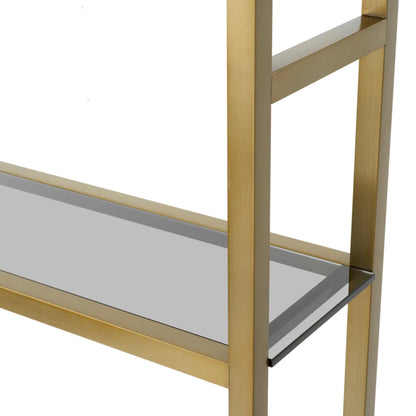 Corrado | Vakkenkast met Geborsteld Messing en Rookglas | Elegante Opbergruimte voor Stijlvolle Interieurs 0