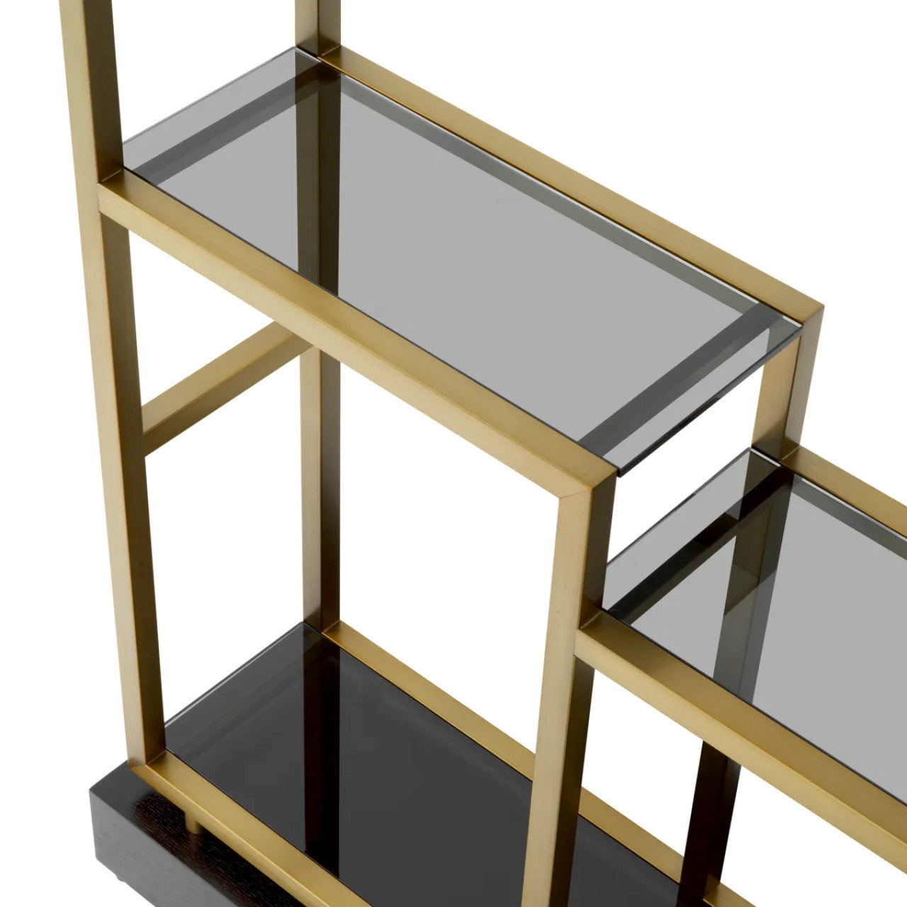 Corrado | Vakkenkast met Geborsteld Messing en Rookglas | Elegante Opbergruimte voor Stijlvolle Interieurs 4