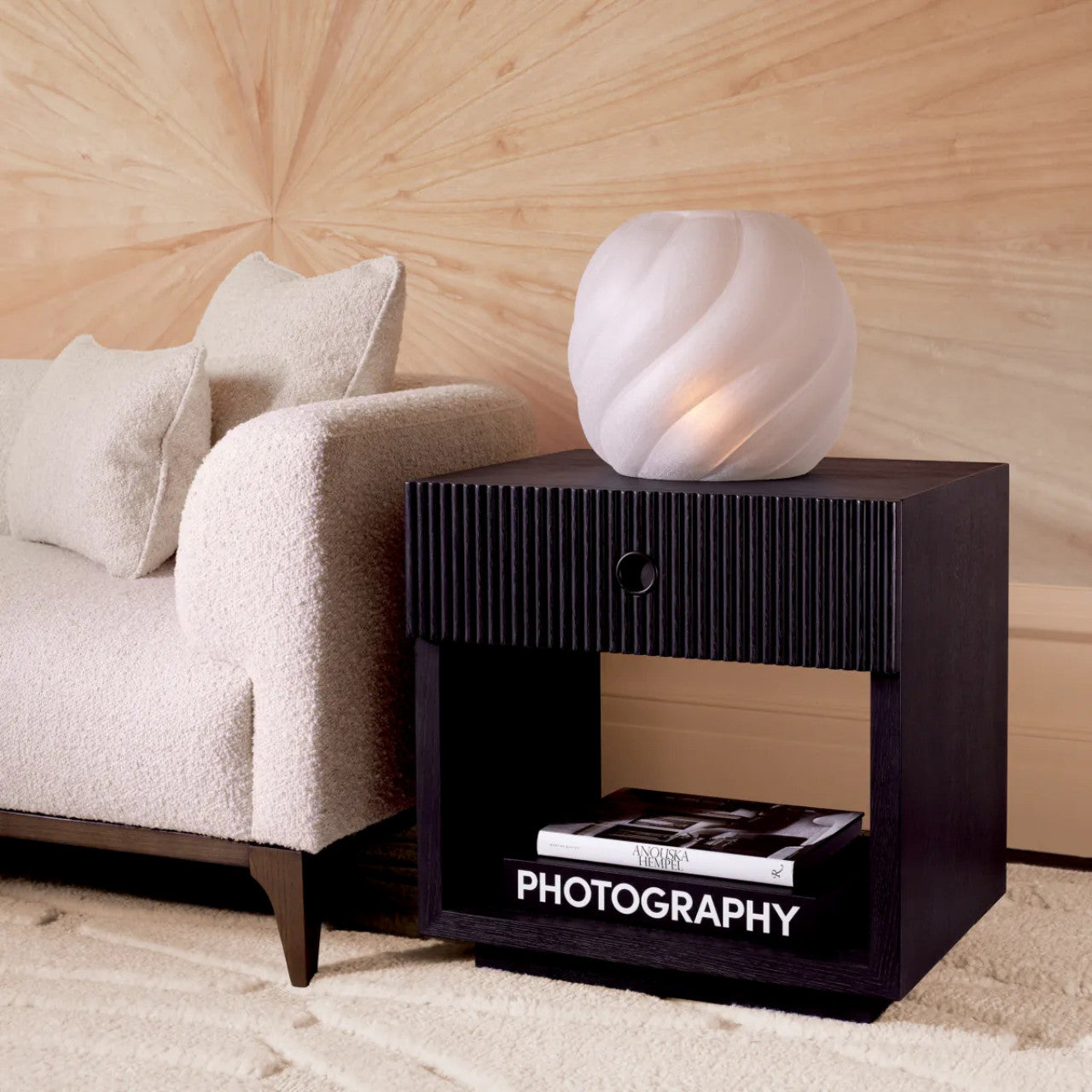 Dimitrios | Nachtkastje met Antracietgrijs Eikenfineer | Stijlvol en Ruimtebesparend 2